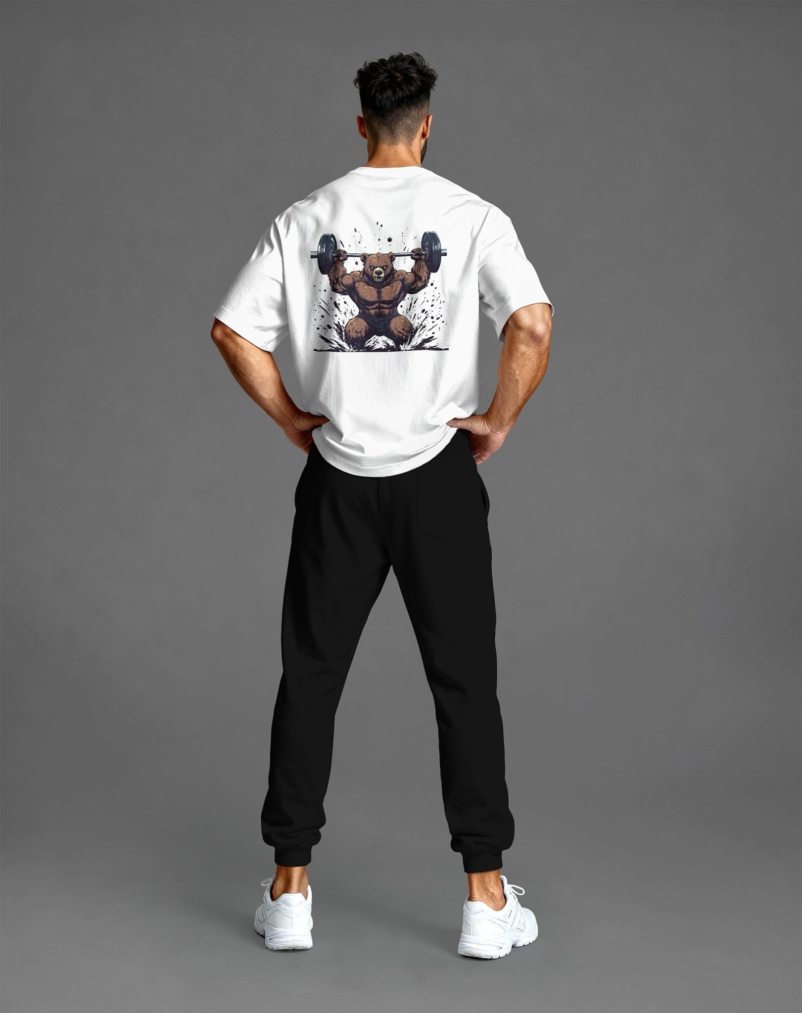 Bear Edition Shirt in Unbekannt – rohe Power für Gym & Straße. JAWX Gym Shirt. Bear Lift Oversized Tee