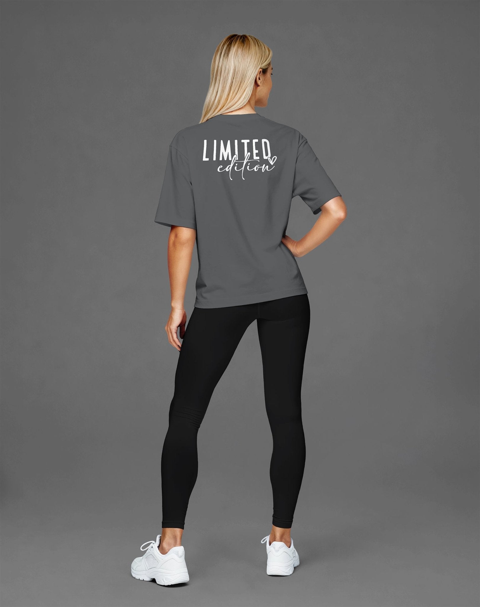 Graues Oversized Damen Shirt mit „Limited Edition“ Design – Streetwear für Charakter & Mut