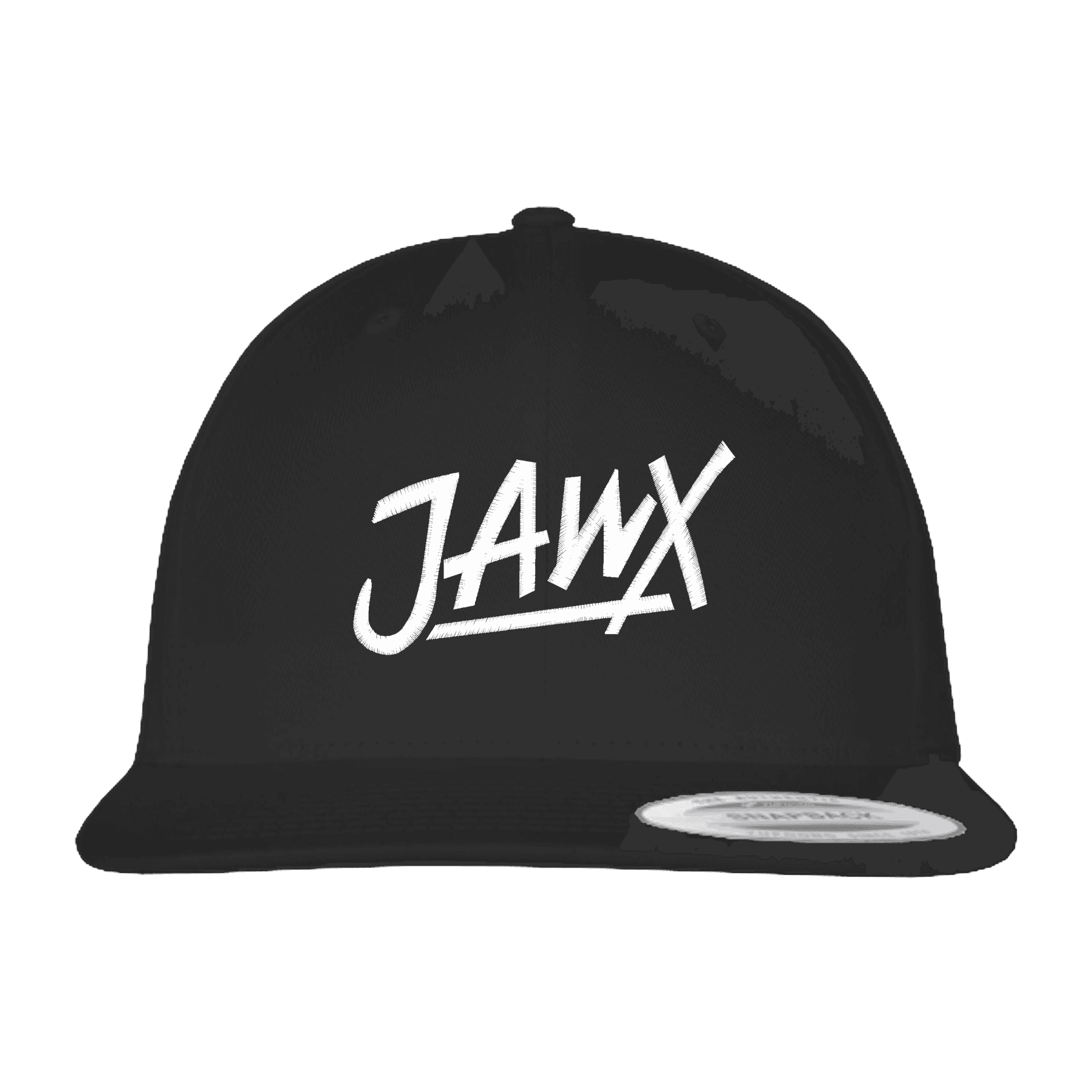Cap in White – Street Attitude, klare Lines. JAWX Headwear. Organic Cotton Snapback – JAWX Schriftzug