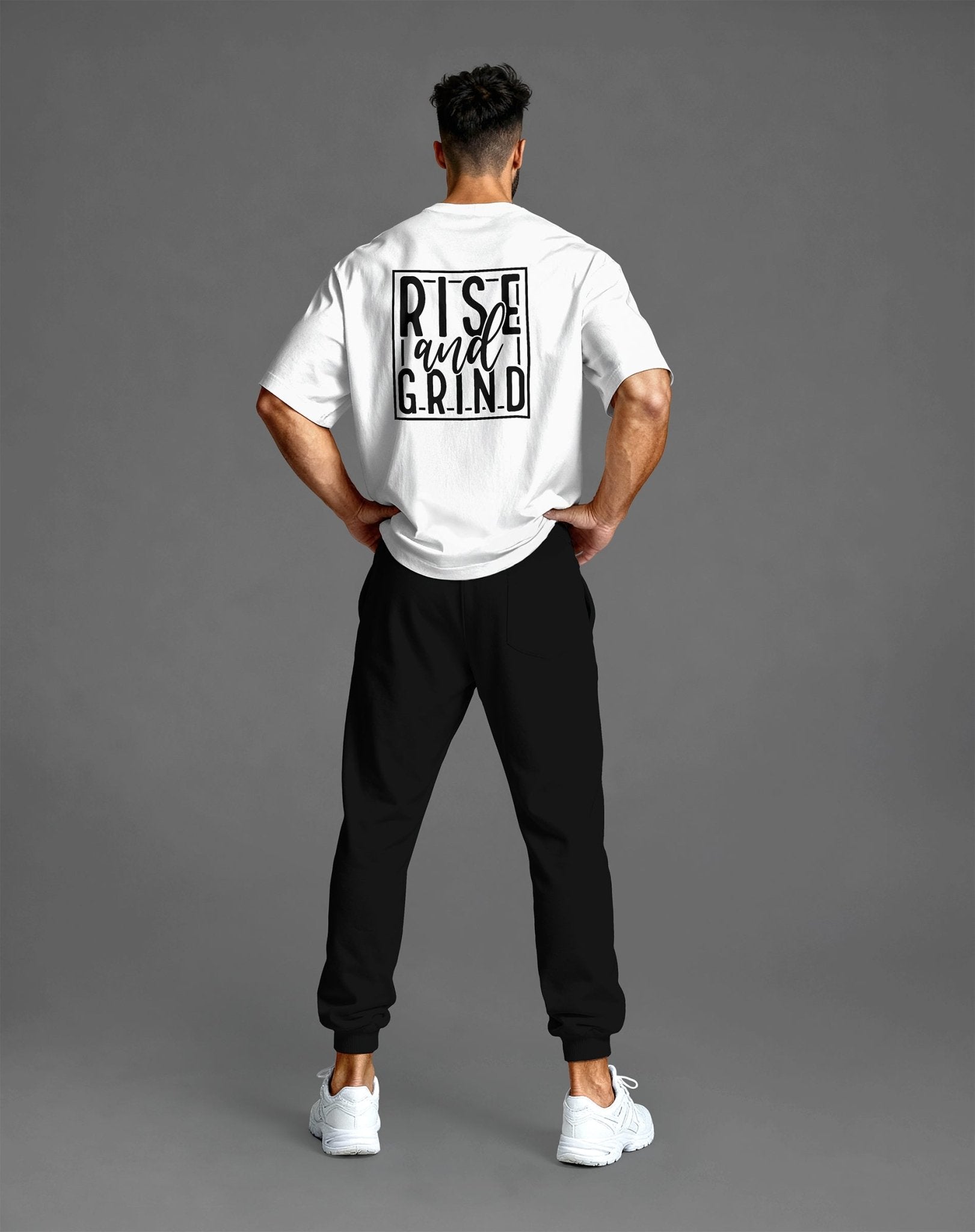 Rise and Grind – Oversized Gym Shirt für Fokus & Hustle - JAWX