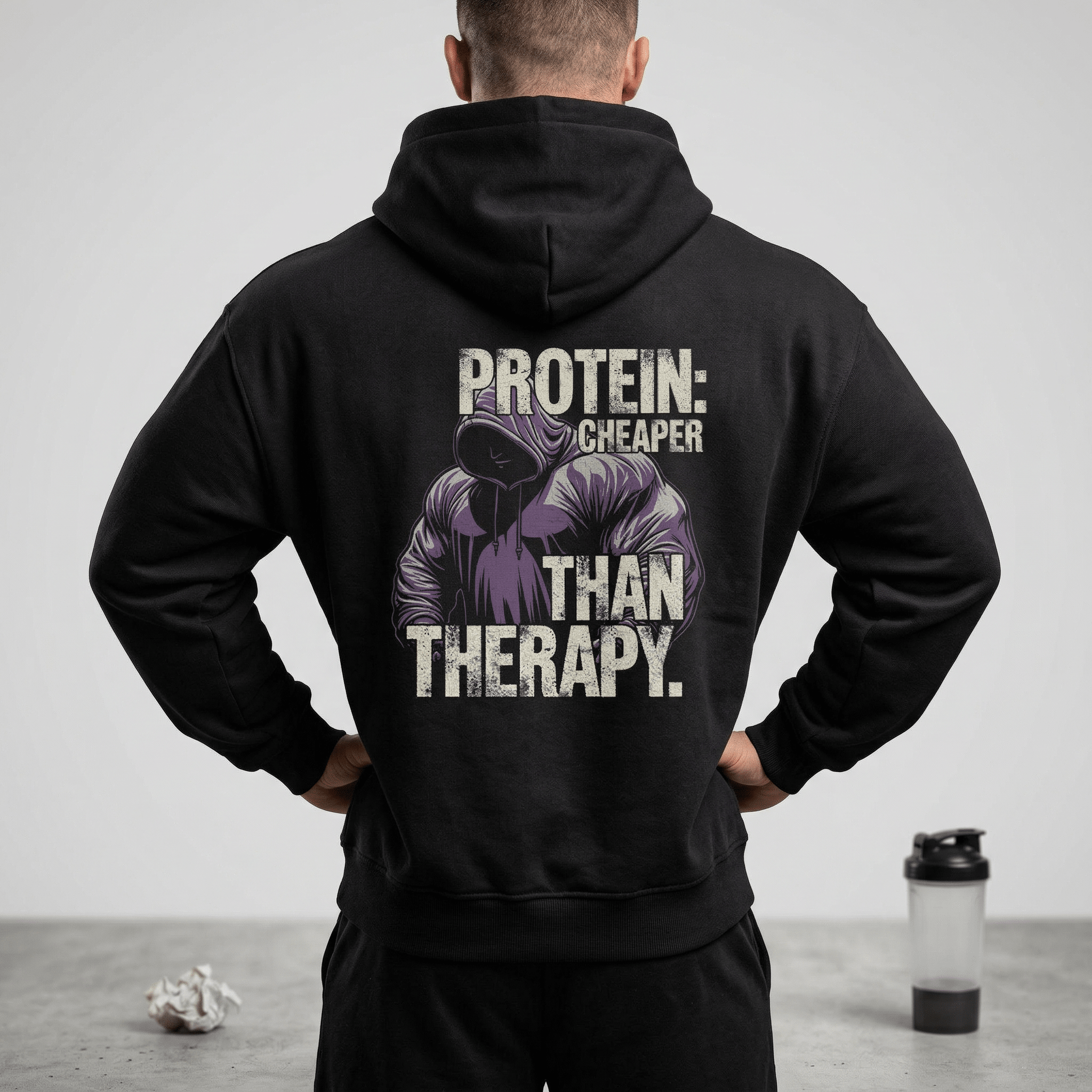 Protein Cheaper Than Therapy – Hoodie - JAWX