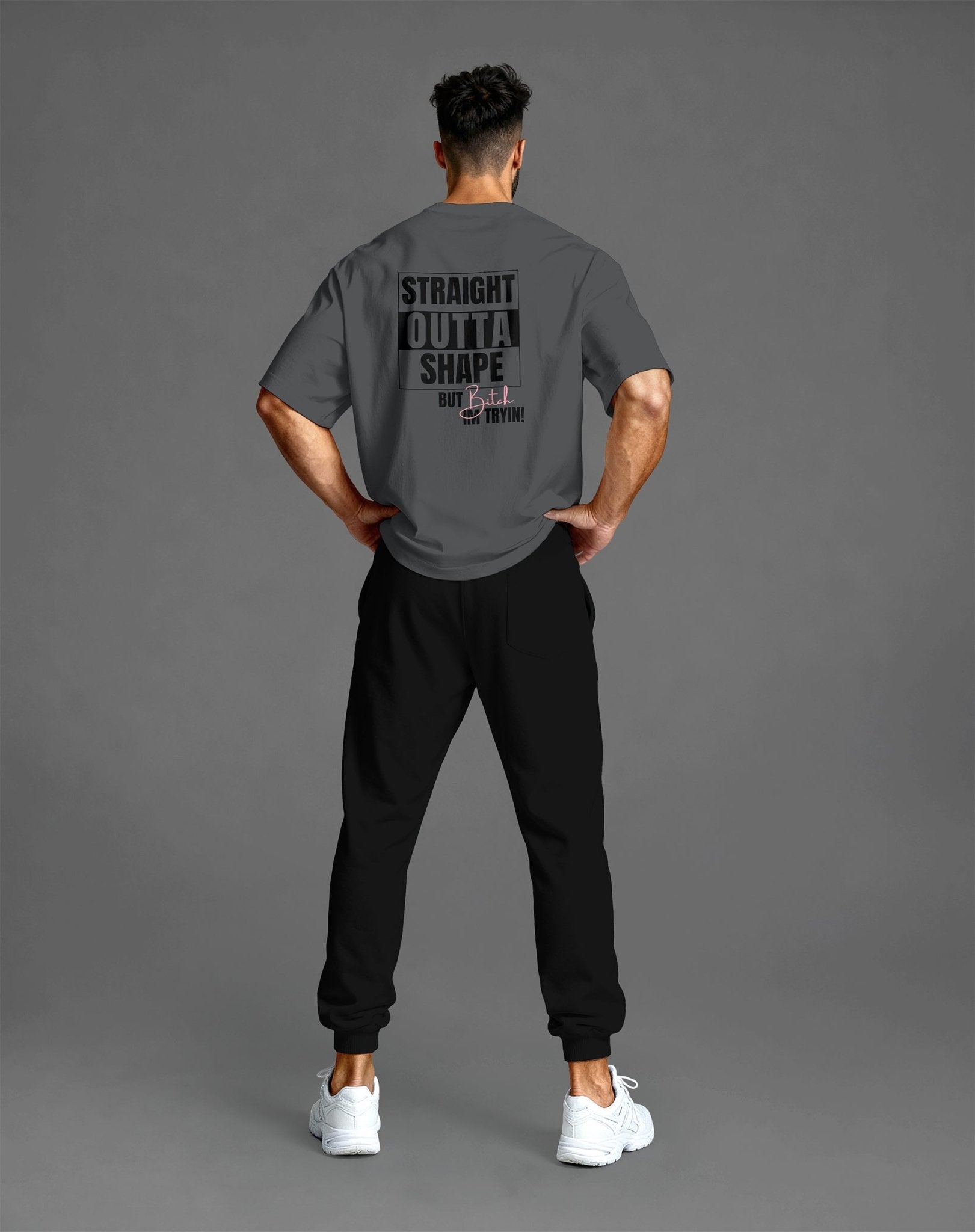 Straight Outta Shape – Oversized Gym Shirt für Comeback & Motivation - JAWX